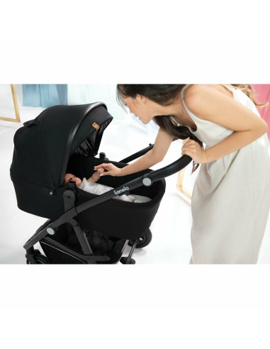 BN-LO-BIANKA_3IN1_GREY_STONE,Lionelo - Carucior Bianka, 3 in 1, Cu sezut reversibil, Cadru aluminiu, Cu landou intarit si saltel