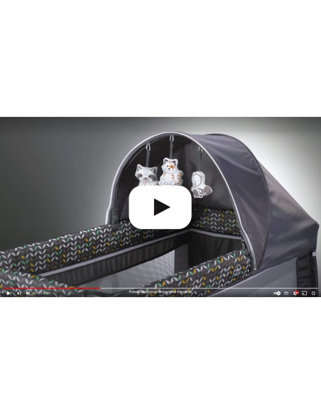 BN-LO-SVEN_PLUS_GREY_CONCRETE,Lionelo - Patut pliant cu doua nivele Sven Plus, 120x60 cm, arcada jucarii, masuta de infasat, vib