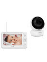 BN-LOC-BABYLINE_8.3_WHITE,Lionelo - Videofon Babyline 8.3, Cu termometru, Cu melodii, Comunicare in 2 sensuri, Rotire 360 grade,