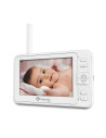 BN-LOC-BABYLINE_8.3_WHITE,Lionelo - Videofon Babyline 8.3, Cu termometru, Cu melodii, Comunicare in 2 sensuri, Rotire 360 grade,