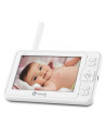 BN-LOC-BABYLINE_8.3_WHITE,Lionelo - Videofon Babyline 8.3, Cu termometru, Cu melodii, Comunicare in 2 sensuri, Rotire 360 grade,