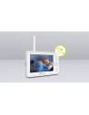 BN-LOC-BABYLINE_8.3_WHITE,Lionelo - Videofon Babyline 8.3, Cu termometru, Cu melodii, Comunicare in 2 sensuri, Rotire 360 grade,