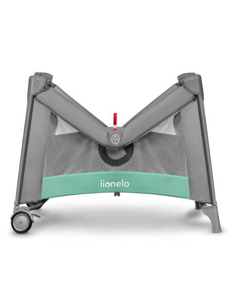 BN-LO-MILLE_GREY_GREEN,Lionelo - Tarc de joaca, Pliabil, Include covor educational incorporat cu 4 jucarii Velcro si geanta de t