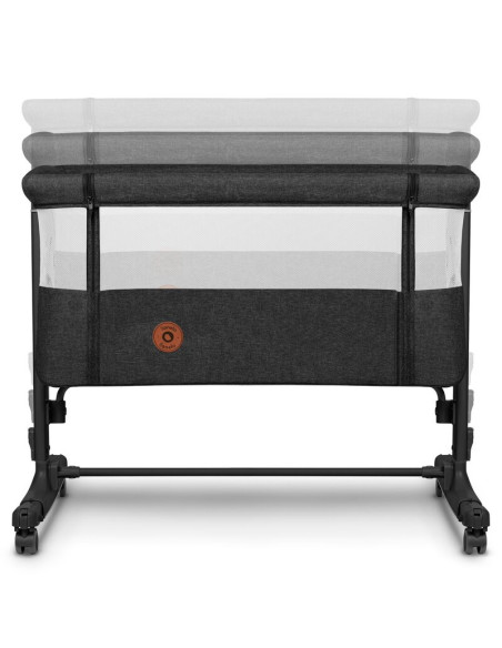 BN-LO-AURORA_GREY_GRAPHITE,Lionelo - Patut co-sleeper 3 in 1, Aurora, Cu leganare si setare unghiulara, Include saltea cu densit