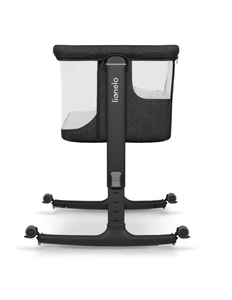 BN-LO-AURORA_GREY_GRAPHITE,Lionelo - Patut co-sleeper 3 in 1, Aurora, Cu leganare si setare unghiulara, Include saltea cu densit