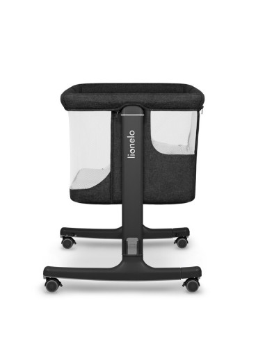 BN-LO-AURORA_GREY_GRAPHITE,Lionelo - Patut co-sleeper 3 in 1, Aurora, Cu leganare si setare unghiulara, Include saltea cu densit