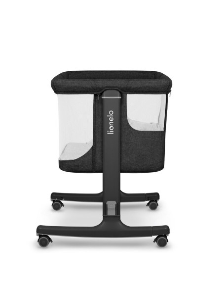 BN-LO-AURORA_GREY_GRAPHITE,Lionelo - Patut co-sleeper 3 in 1, Aurora, Cu leganare si setare unghiulara, Include saltea cu densit