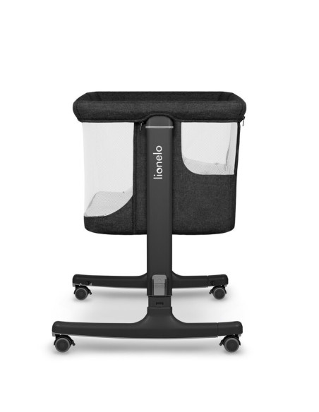 BN-LO-AURORA_GREY_GRAPHITE,Lionelo - Patut co-sleeper 3 in 1, Aurora, Cu leganare si setare unghiulara, Include saltea cu densit