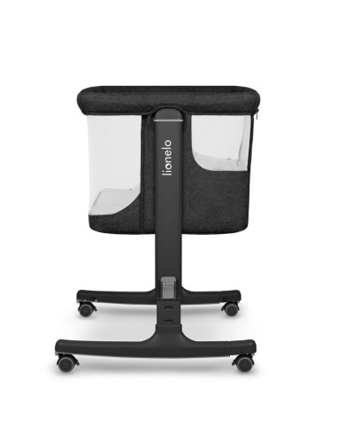 BN-LO-AURORA_GREY_GRAPHITE,Lionelo - Patut co-sleeper 3 in 1, Aurora, Cu leganare si setare unghiulara, Include saltea cu densit