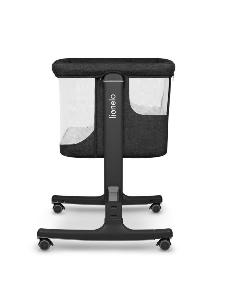 BN-LO-AURORA_GREY_GRAPHITE,Lionelo - Patut co-sleeper 3 in 1, Aurora, Cu leganare si setare unghiulara, Include saltea cu densit