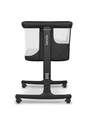 BN-LO-AURORA_GREY_GRAPHITE,Lionelo - Patut co-sleeper 3 in 1, Aurora, Cu leganare si setare unghiulara, Include saltea cu densit