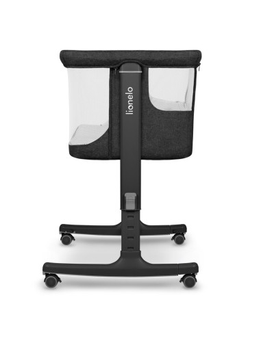 BN-LO-AURORA_GREY_GRAPHITE,Lionelo - Patut co-sleeper 3 in 1, Aurora, Cu leganare si setare unghiulara, Include saltea cu densit