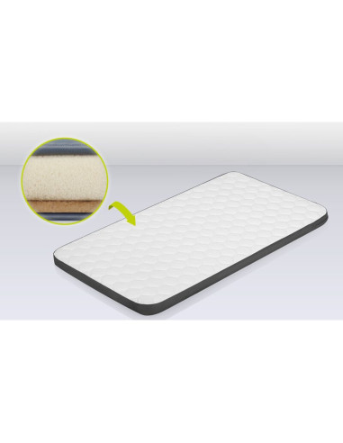 BN-LO-AURORA_GREY_GRAPHITE,Lionelo - Patut co-sleeper 3 in 1, Aurora, Cu leganare si setare unghiulara, Include saltea cu densit