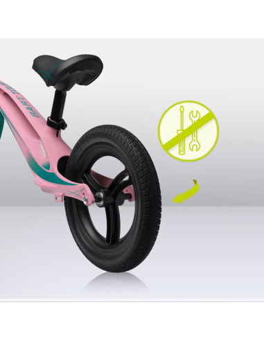 BN-LOE-BART_TOUR_PINK_BUBBLEGUM,Lionelo - Bicicleta usoara Bart Tour, Fara pedale, Cu cadru din magneziu, Cu ghidon si sa reglab