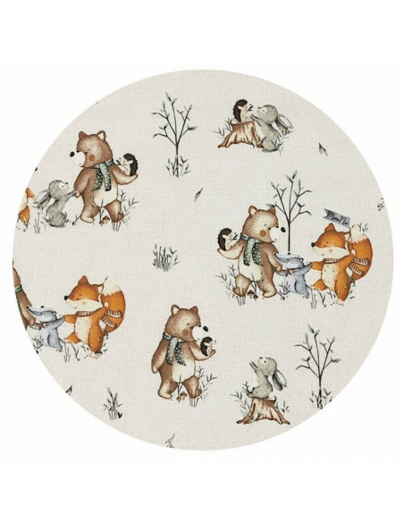 BN-6426972024365,MimiNu - Cearceaf cu elastic pentru patut 140X70 cm, Din bumbac certificat Oeko Tex Standard 100, Design, Time 