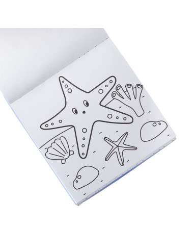 138-022,Set carte de colorat si creioane colorate - portabil, Sea Life