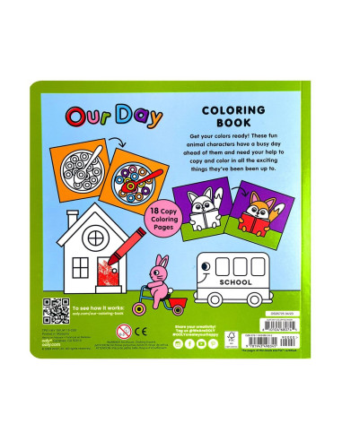 118-288,Carte de colorat cu contur reliefat - Our Day