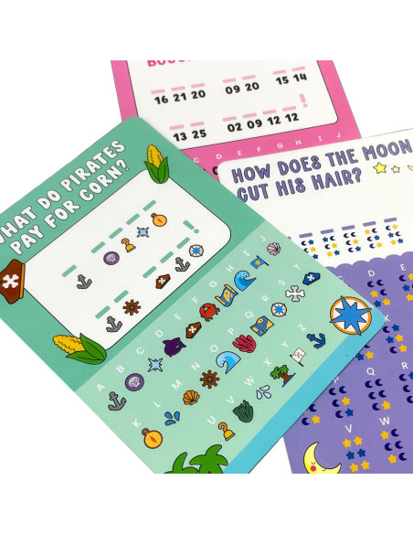 118-290,Colectie 24 de carduri cu jocuri si activitati - Decodor de glume