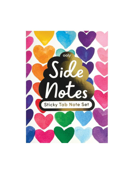 121-061,Set index si notite autoadezive - Inimi curcubeu