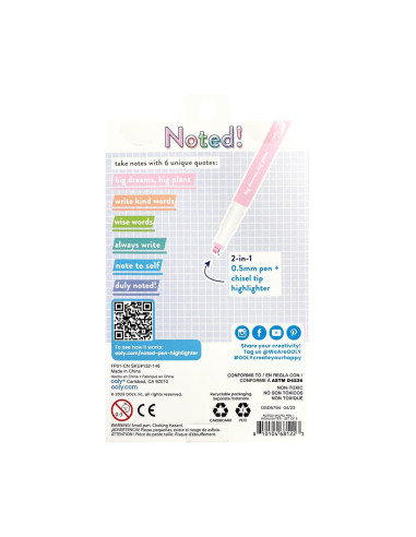 132-146,Notat! - Pixuri cu varf microfin si markere 2-in-1 - Set de 6