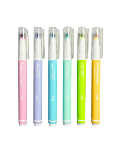 132-146,Notat! - Pixuri cu varf microfin si markere 2-in-1 - Set de 6