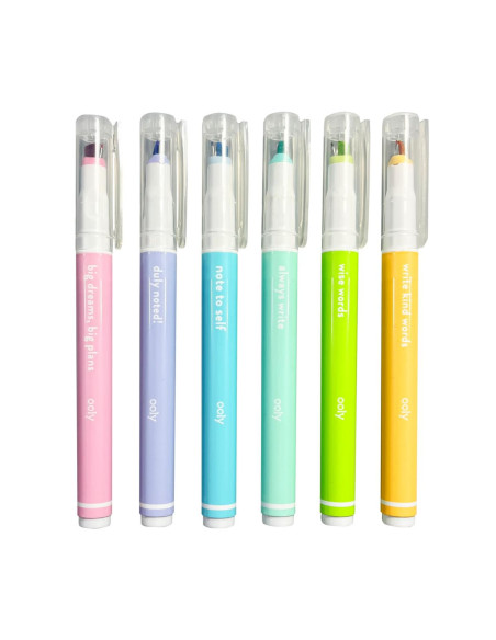 132-146,Notat! - Pixuri cu varf microfin si markere 2-in-1 - Set de 6