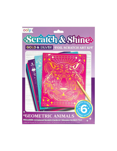 161-093,Set creativ Razuieste si Straluceste - Geo Animals