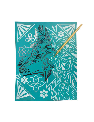 161-093,Set creativ Razuieste si Straluceste - Geo Animals