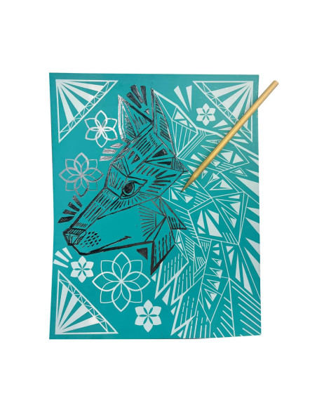 161-093,Set creativ Razuieste si Straluceste - Geo Animals