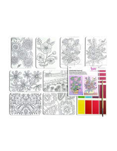 161-101,Set artistic cu acuarele DIY - Scenic Hues - Flori si gradini 2
