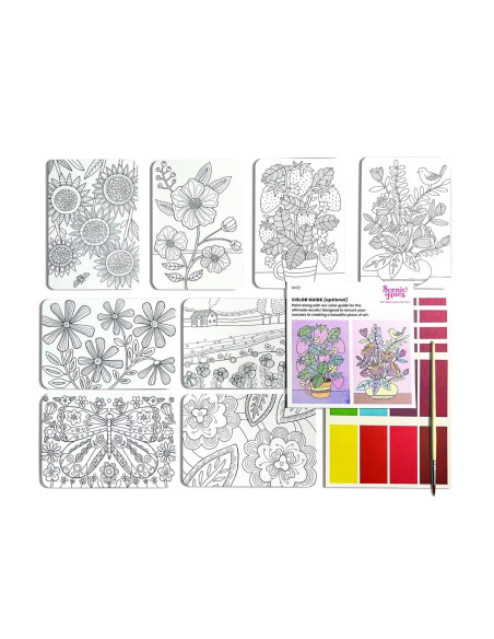 161-101,Set artistic cu acuarele DIY - Scenic Hues - Flori si gradini