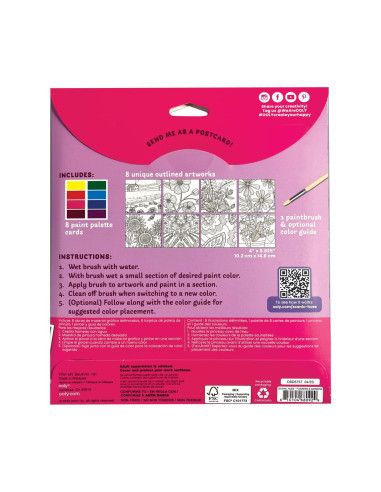 161-101,Set artistic cu acuarele DIY - Scenic Hues - Flori si gradini