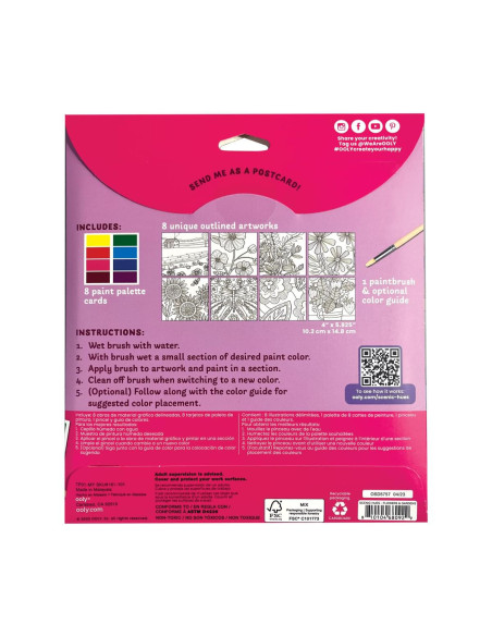 161-101,Set artistic cu acuarele DIY - Scenic Hues - Flori si gradini
