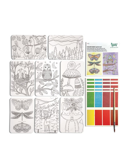 161-104,Set artistic cu acuarele DIY - Scenic Hues - Aventura in padure