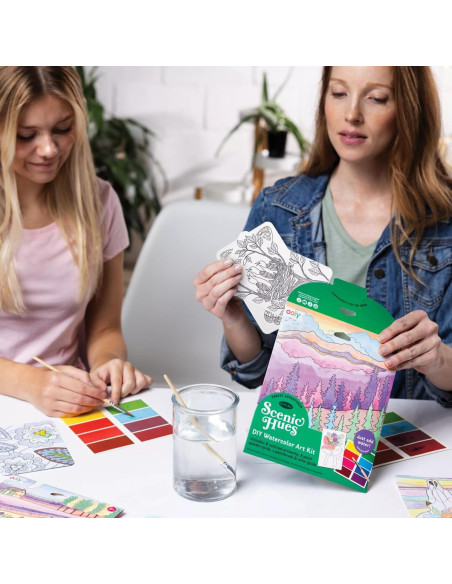 161-104,Set artistic cu acuarele DIY - Scenic Hues - Aventura in padure