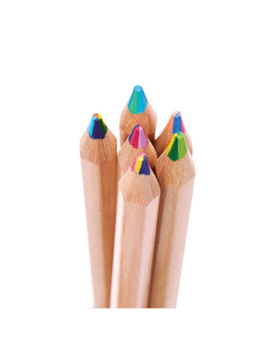 128-168,Creioane multicolore Caleidoscop, set de 6