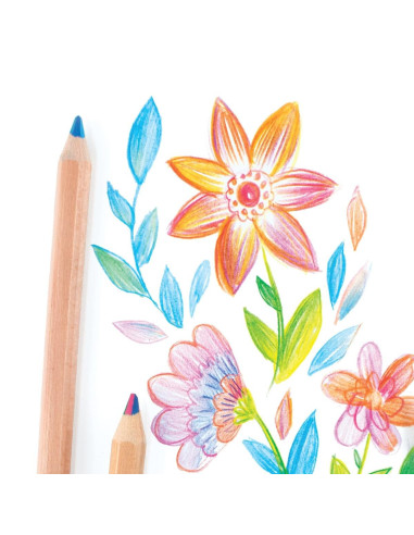 128-168,Creioane multicolore Caleidoscop, set de 6