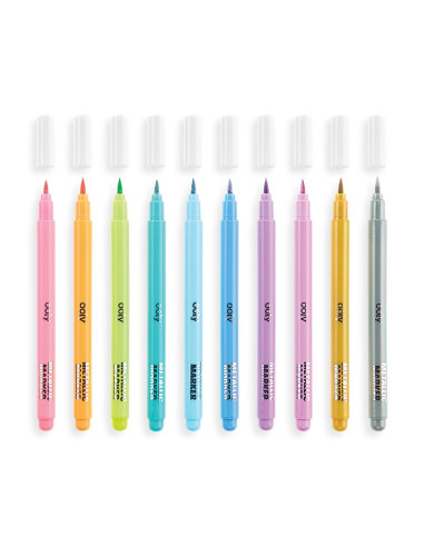 130-064,Carioci metalice cu pensula, Color Lustre, set 10 culori
