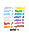 130-063,Carioci cu sclipici Rainbow Sparkle, set de 15