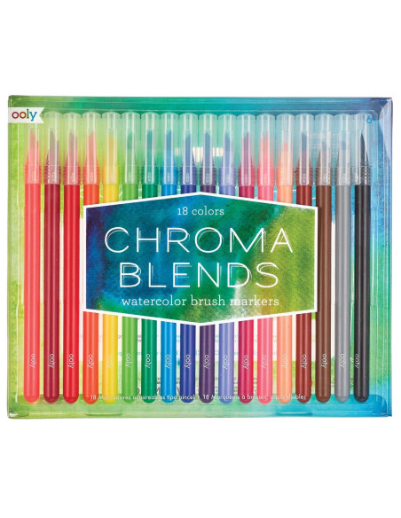 130-057,Carioci acuarele cu pensula, Chroma Blends, set de 18