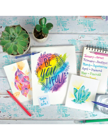 130-057,Carioci acuarele cu pensula, Chroma Blends, set de 18