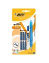 8838575,Stilou easy clic standard + 6 cartuse + pic corector blister bic