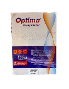 OP-401210297,Etichete autoadezive OPTIMA 1/A4, 210x297mm, 100 coli/top