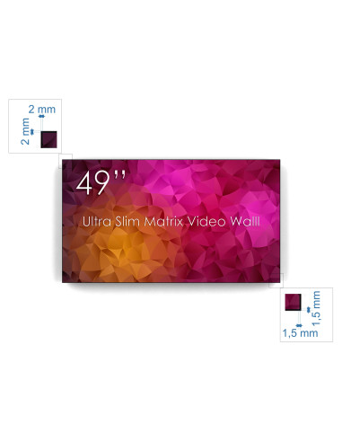 UMX-49K8-01,Display 49" SWEDX Ultra Matrix Videowall FULL HD, bezel 3.5mm