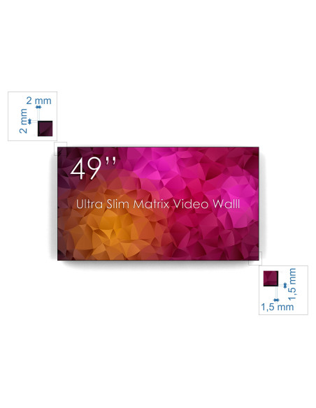 UMX-49K8-01,Display 49" SWEDX Ultra Matrix Videowall FULL HD, bezel 3.5mm