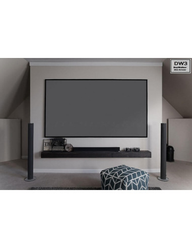 DWF135DHD3,Ecran de proiectie ptr ALR LONG THROW 299 x 168, Full Grey, Elitescreens DWF135DHD3, rama fixa