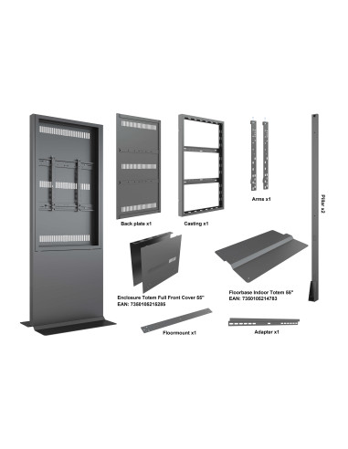 7350105215292,Carcasa Totem de Interior Multibrackets MB-5292, ecran 55", max.35kg, bază de podea, negru