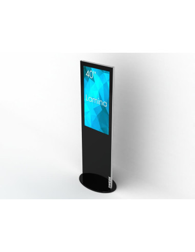 KIOSK-SWL-40K8-A2+SWLBW-40,Stand Kiosk/Totem SWEDX Lamina 40" 4K, SWL-40K8-A2, Negru cu baza mobila/fixa metalica