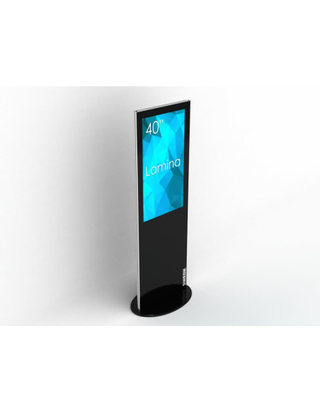 KIOSK-SWL-40K8-A2+SWLBW-40,Stand Kiosk/Totem SWEDX Lamina 40" 4K, SWL-40K8-A2, Negru cu baza mobila/fixa metalica