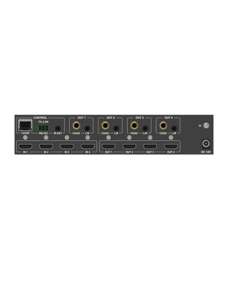 HDCVT-HDP-MXB44P,Matrix Switcher HDMI 2.0 4x4 cu Audio Extract, cu telecomanda